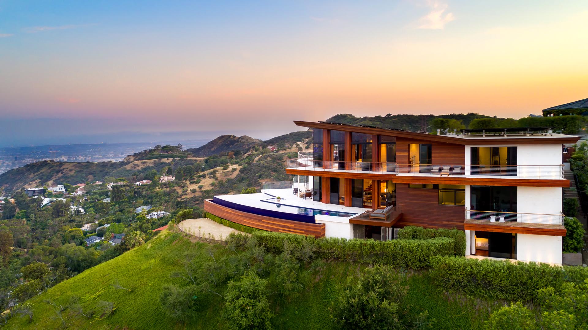 Hollywood Hills canyon view